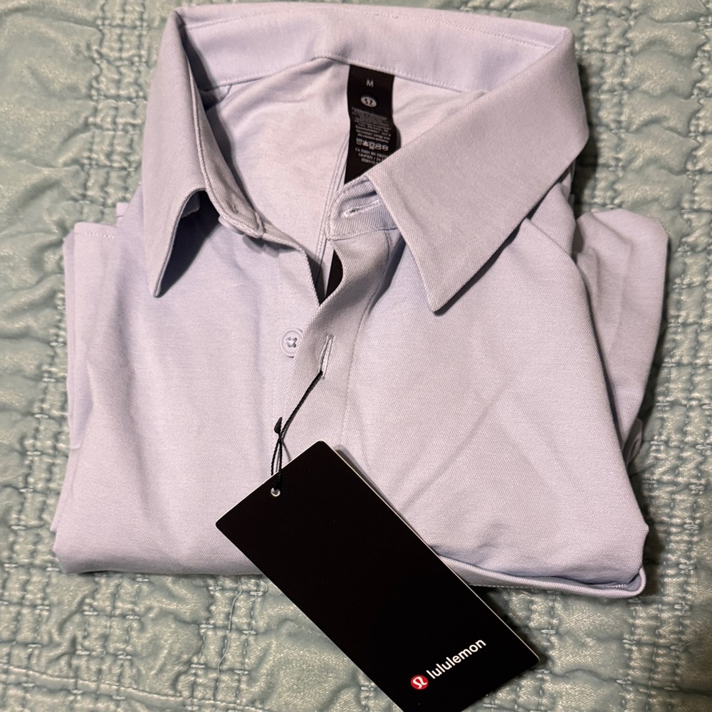 Lululemon Mens Light Blue Commission Button-Up long sleeve Shirt, Medium - Picture 5 of 5